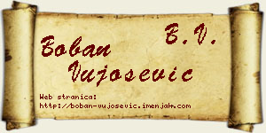 Boban Vujošević vizit kartica